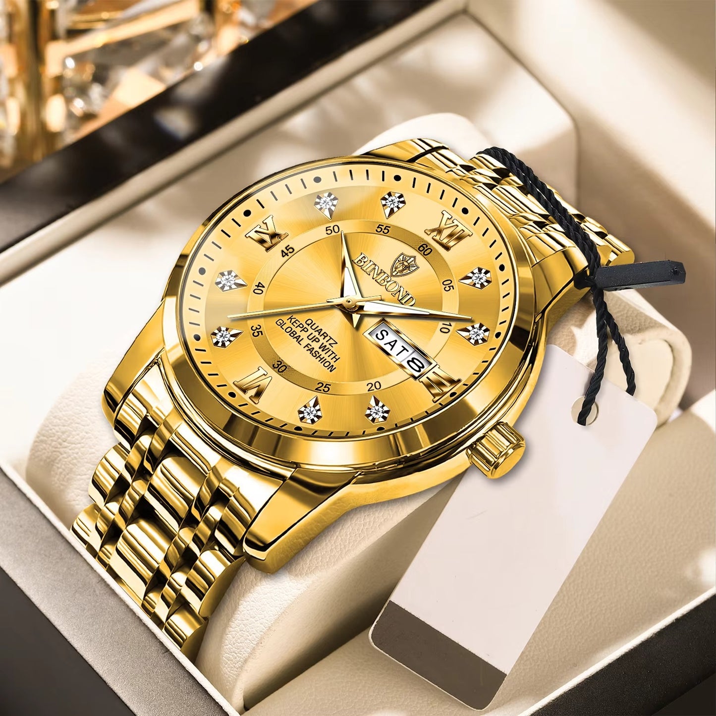 BINBOND Top Brand Luxury Fashion Watch Men 3ATMWaterproof Date Clock Sport Watches Mens QuartzWristwatch Relogio Masculino