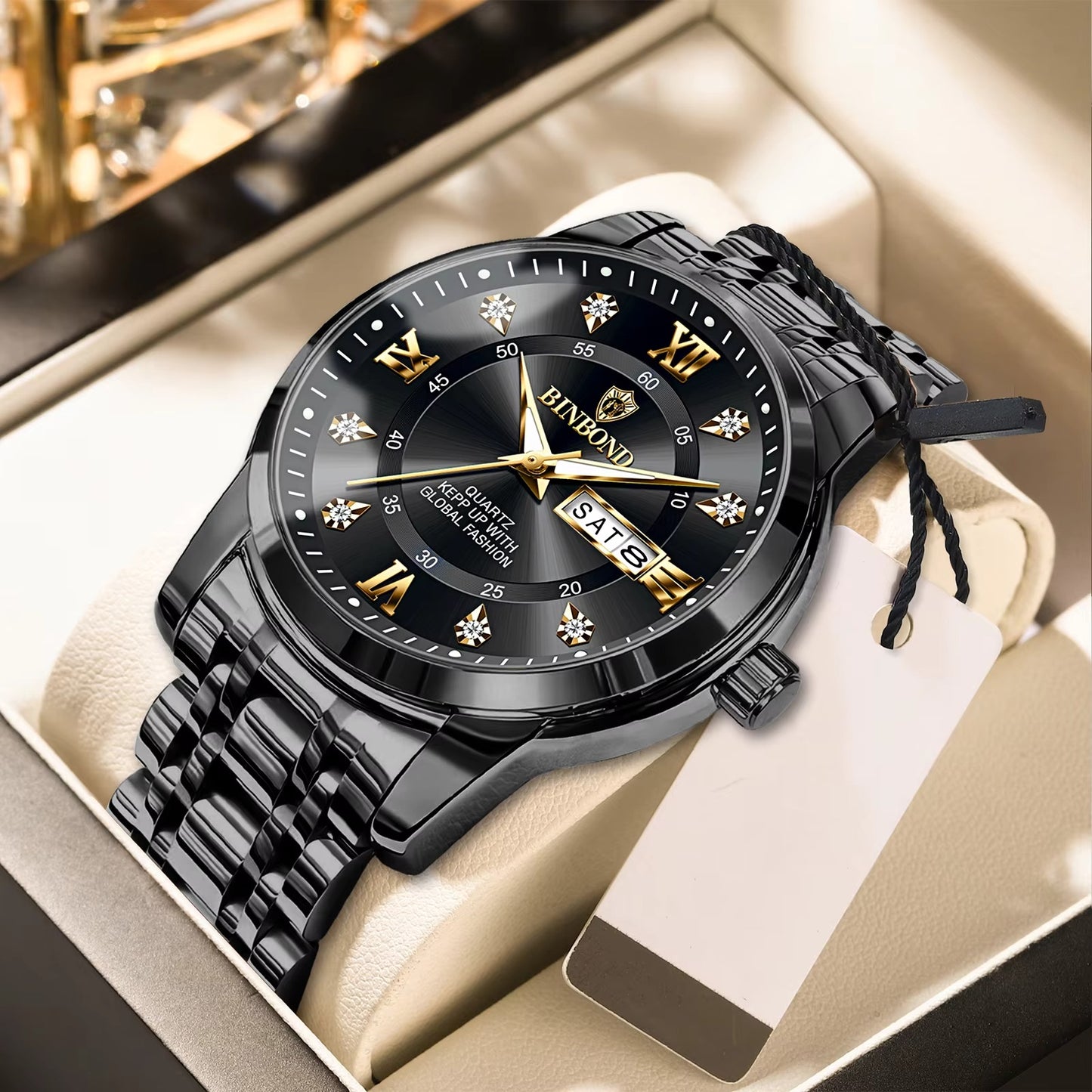 BINBOND Top Brand Luxury Fashion Watch Men 3ATMWaterproof Date Clock Sport Watches Mens QuartzWristwatch Relogio Masculino
