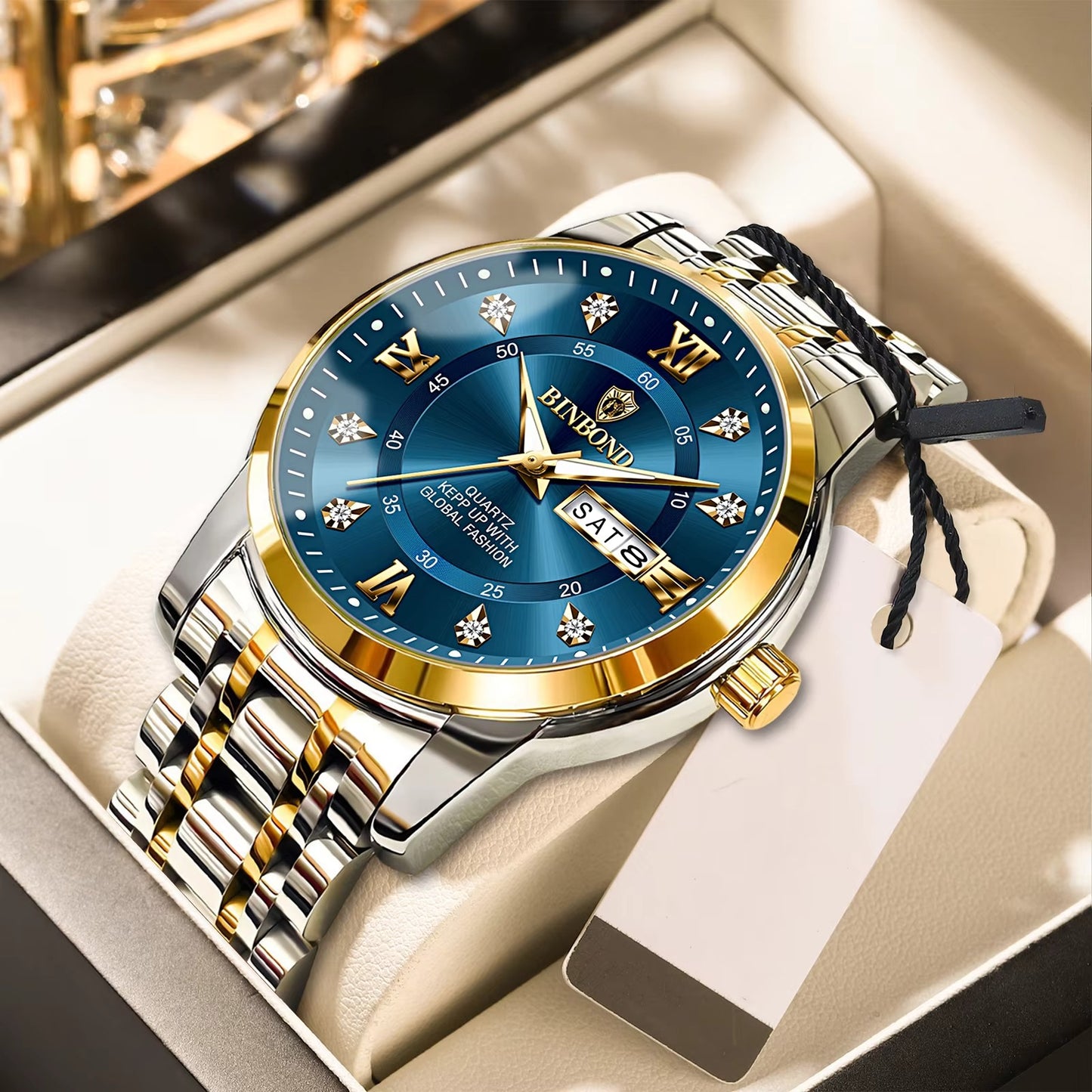 BINBOND Top Brand Luxury Fashion Watch Men 3ATMWaterproof Date Clock Sport Watches Mens QuartzWristwatch Relogio Masculino