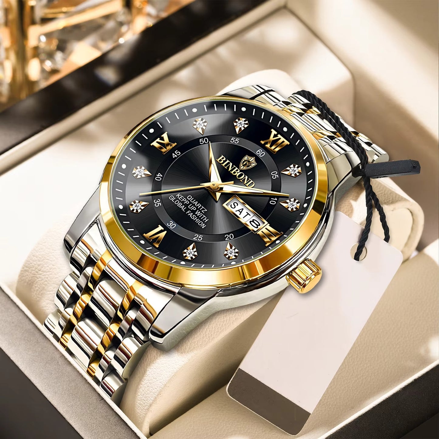 BINBOND Top Brand Luxury Fashion Watch Men 3ATMWaterproof Date Clock Sport Watches Mens QuartzWristwatch Relogio Masculino