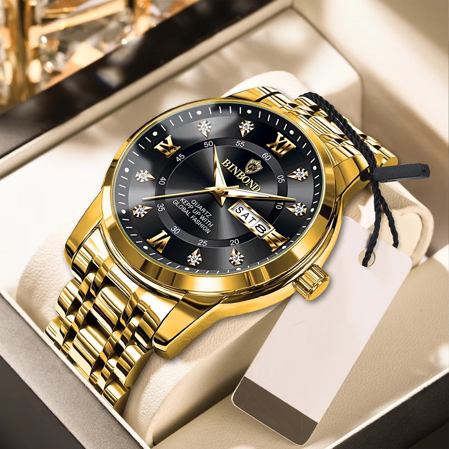 BINBOND Top Brand Luxury Fashion Watch Men 3ATMWaterproof Date Clock Sport Watches Mens QuartzWristwatch Relogio Masculino