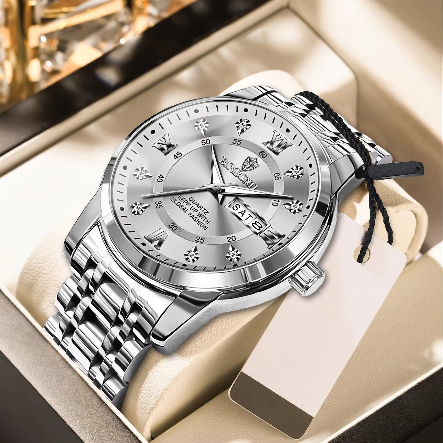 BINBOND Top Brand Luxury Fashion Watch Men 3ATMWaterproof Date Clock Sport Watches Mens QuartzWristwatch Relogio Masculino