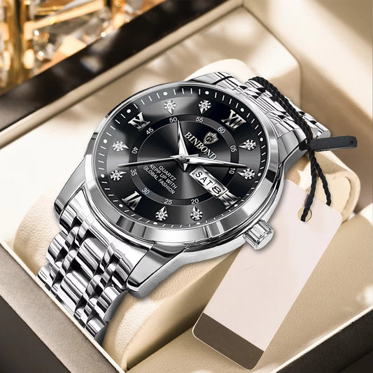 BINBOND Top Brand Luxury Fashion Watch Men 3ATMWaterproof Date Clock Sport Watches Mens QuartzWristwatch Relogio Masculino